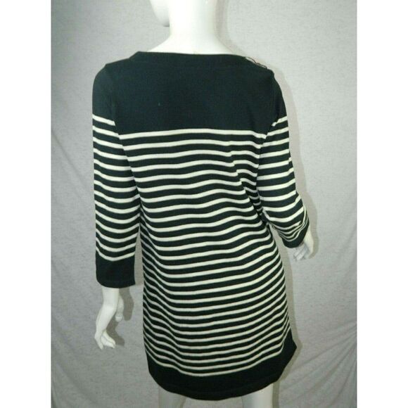 Anthropologie Allihop Dress Blue White Stripes Size Small - Picture 6 of 8